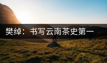 樊綽：書寫云南茶史第一人