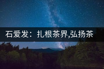 石愛發(fā):扎根茶界,弘揚(yáng)茶文化的傳播