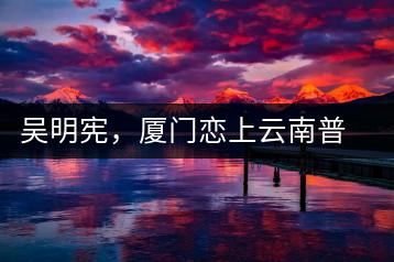 吳明憲，廈門戀上云南普洱茶