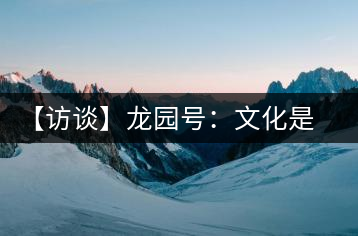 【訪談】龍園號：文化是企業(yè)的根本生命力