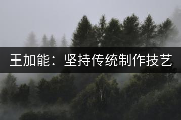 王加能:堅(jiān)持傳統(tǒng)制作技藝 循先輩足跡精制茶