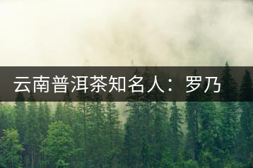 云南普洱茶知名人：羅乃炘