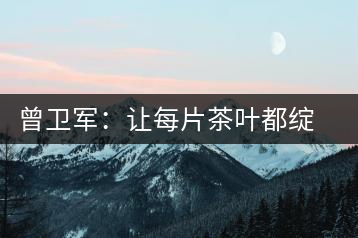 曾衛(wèi)軍：讓每片茶葉都綻放生命