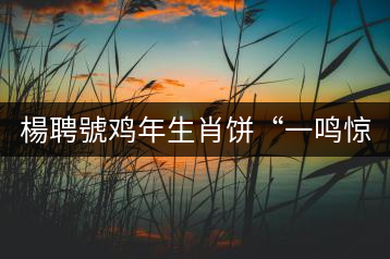 楊聘號雞年生肖餅“一鳴驚人”全國上市！