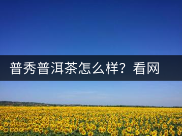 普秀普洱茶怎么樣？看網友精彩回答