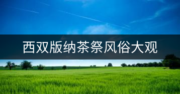 西雙版納茶祭風俗大觀