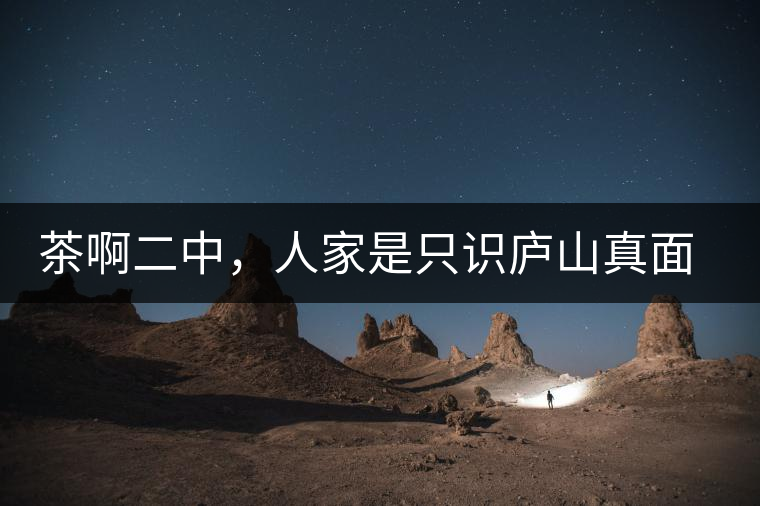 茶啊二中，人家是只識廬山真面目，你是只認識彎弓射大雕！