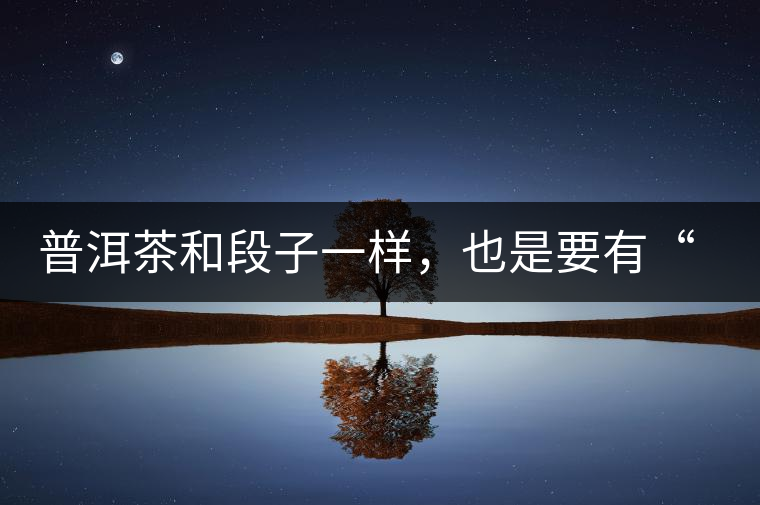 普洱茶和段子一樣，也是要有“梗”的