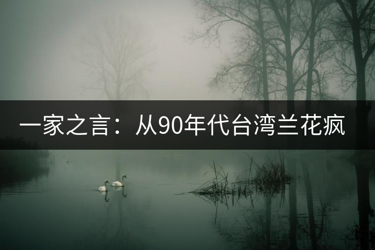 一家之言:從90年代臺(tái)灣蘭花瘋炒看普洱茶的未來(lái) 一家之言:從90年代臺(tái)灣蘭花瘋炒看普洱茶的未來(lái)