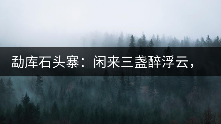 勐庫(kù)石頭寨：閑來(lái)三盞醉浮云，臥聽(tīng)流水弄錚琮