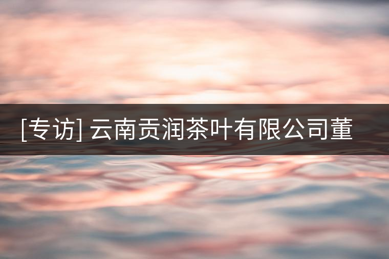 [專訪] 云南貢潤(rùn)茶葉有限公司董事長(zhǎng)張光輝