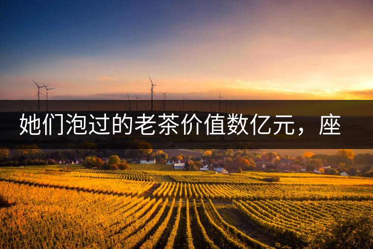 她們泡過的老茶價值數(shù)億元，座上賓是余秋雨、李云迪……