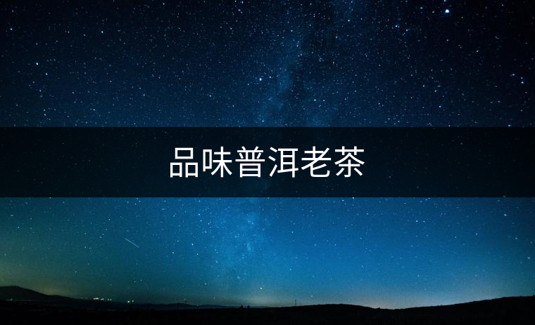 品味普洱老茶