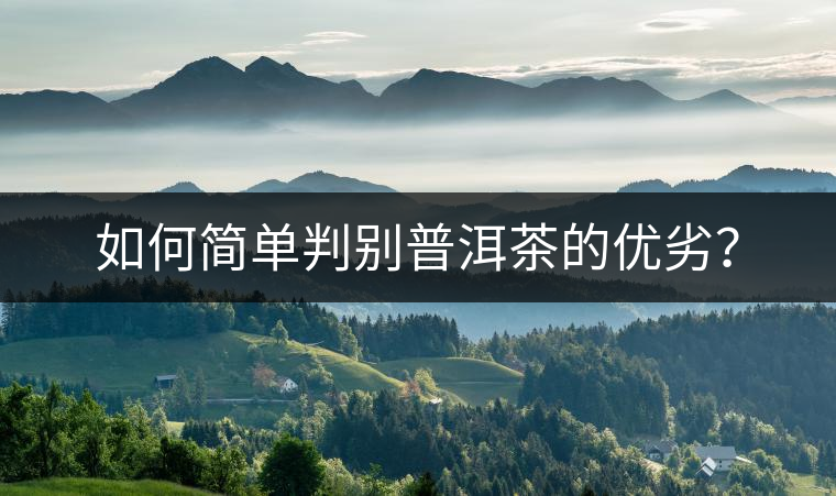 如何簡單判別普洱茶的優(yōu)劣？