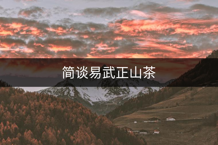 簡(jiǎn)談易武正山茶