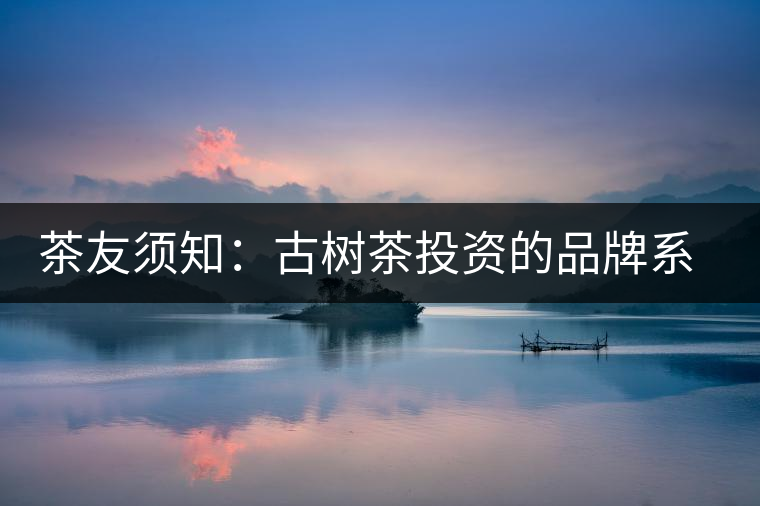 茶友須知:古樹茶投資的品牌系數分析 茶友須知:古樹茶投資的品牌系數分析