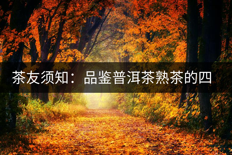 茶友須知：品鑒普洱茶熟茶的四個(gè)時(shí)間刻度