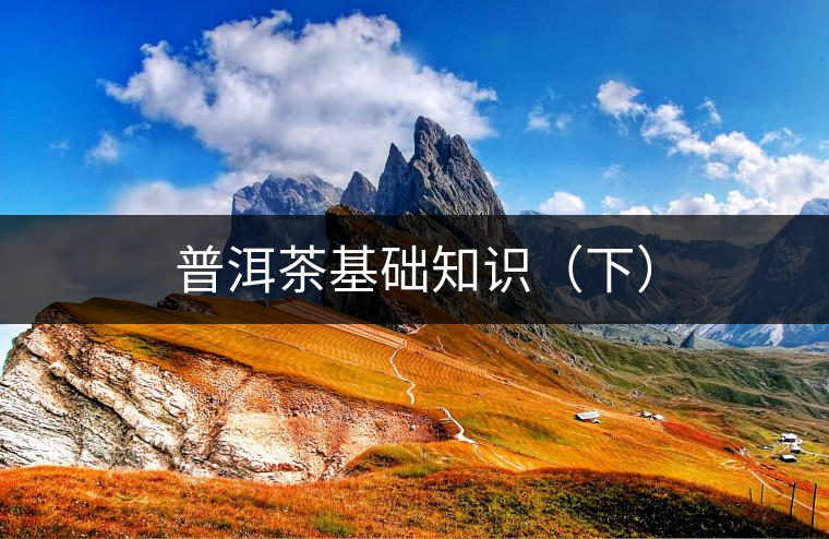 普洱茶基礎(chǔ)知識(shí)(下) 普洱茶基礎(chǔ)知識(shí)(下)