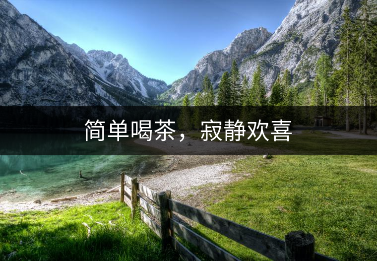 簡單喝茶，寂靜歡喜