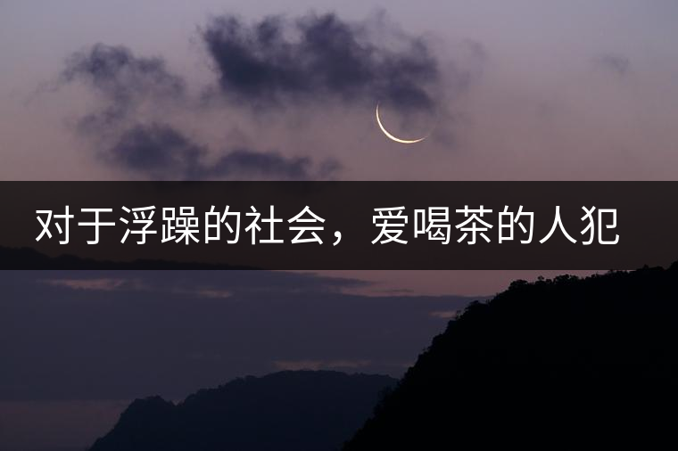 對(duì)于浮躁的社會(huì)，愛(ài)喝茶的人犯了種種罪行