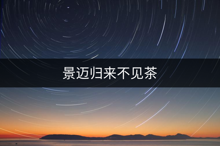 景邁歸來不見茶