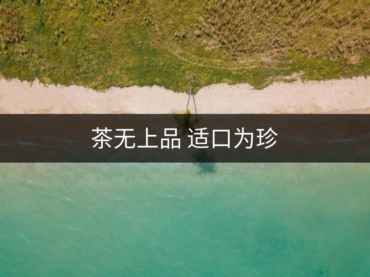 茶無(wú)上品 適口為珍