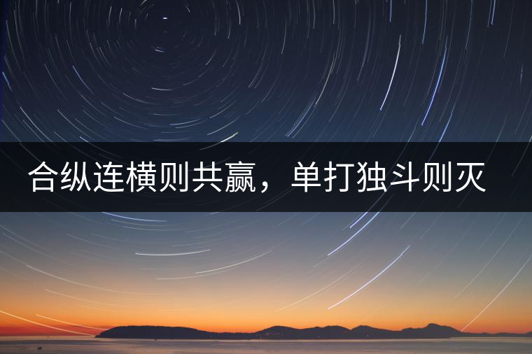 合縱連橫則共贏，單打獨斗則滅亡