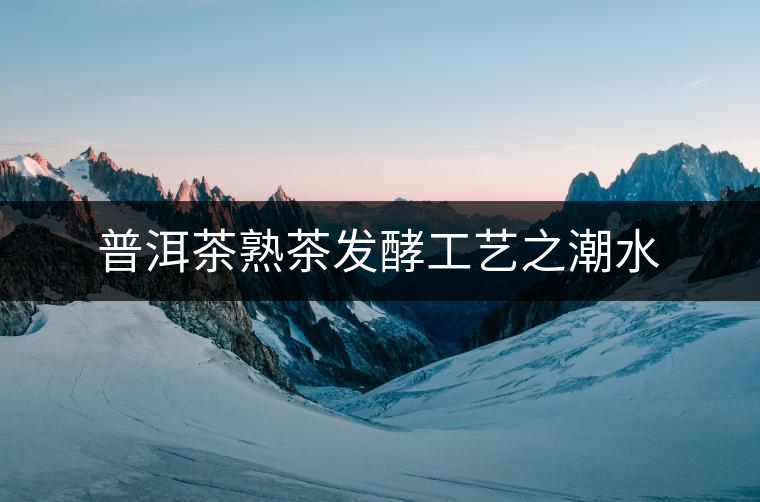 普洱茶熟茶發(fā)酵工藝之潮水