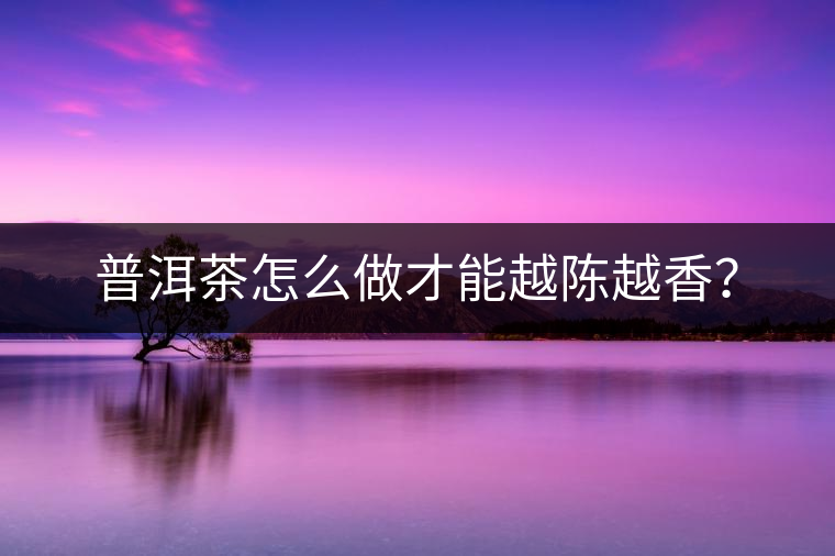 普洱茶怎么做才能越陳越香？