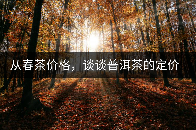 從春茶價(jià)格，談?wù)勂斩璧亩▋r(jià)權(quán)
