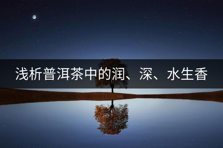 淺析普洱茶中的潤(rùn)、深、水生香