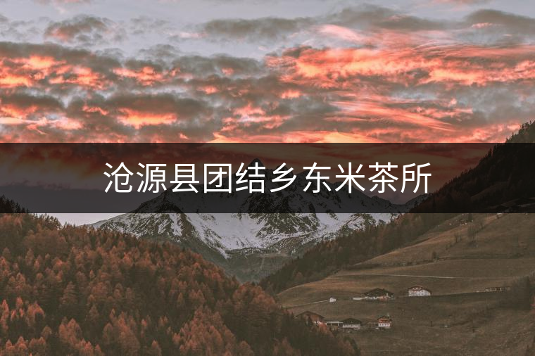 滄源縣團結鄉(xiāng)東米茶所 滄源縣團結鄉(xiāng)東米茶所