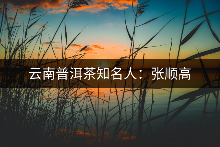 云南普洱茶知名人:張順高 云南普洱茶知名人:張順高