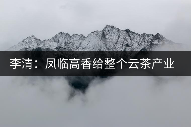 李清：鳳臨高香給整個云茶產(chǎn)業(yè)做廣告