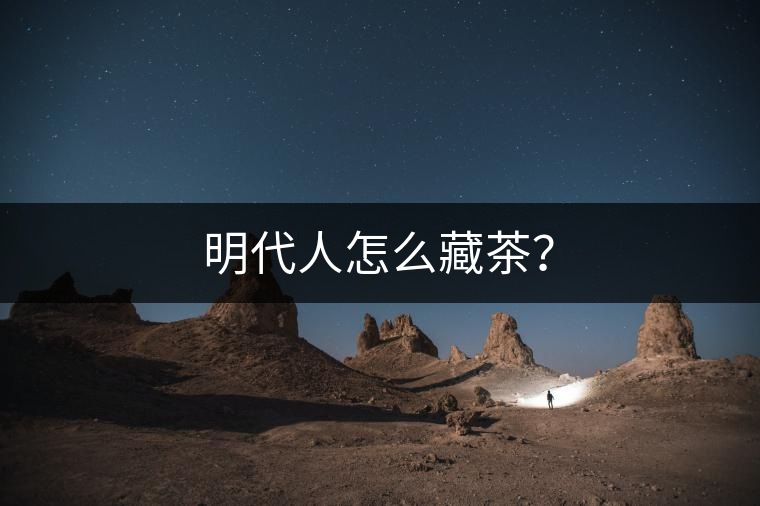明代人怎么藏茶？