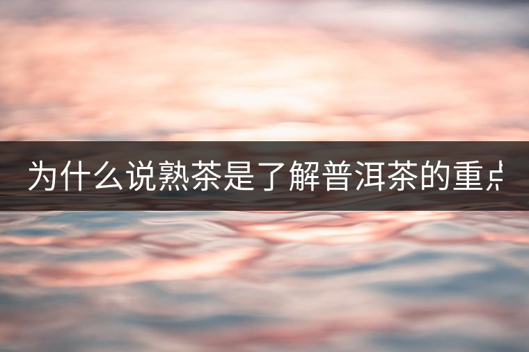 為什么說(shuō)熟茶是了解普洱茶的重點(diǎn)？