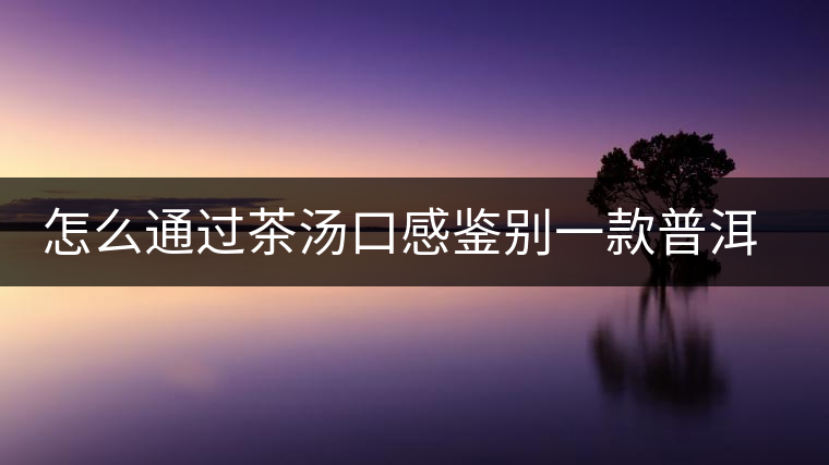 怎么通過茶湯口感鑒別一款普洱茶的優(yōu)與劣？