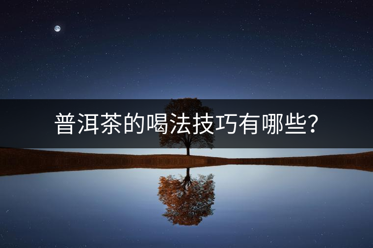 普洱茶的喝法技巧有哪些？