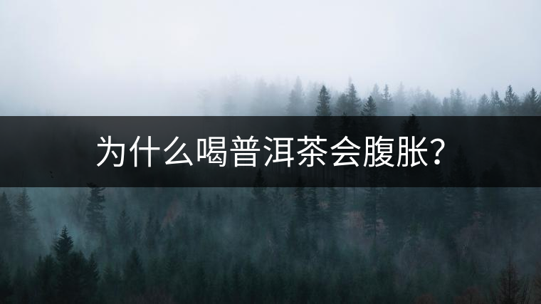 為什么喝普洱茶會腹脹？