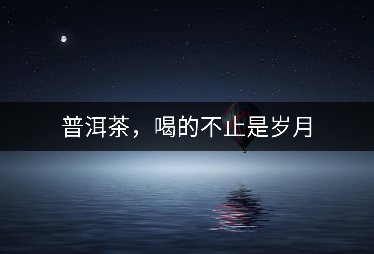 普洱茶，喝的不止是歲月