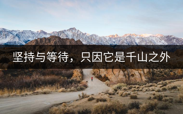 堅持與等待，只因它是千山之外