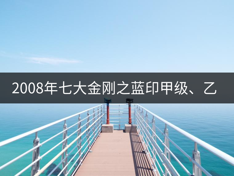 2008年七大金剛之藍印甲級、乙級開湯