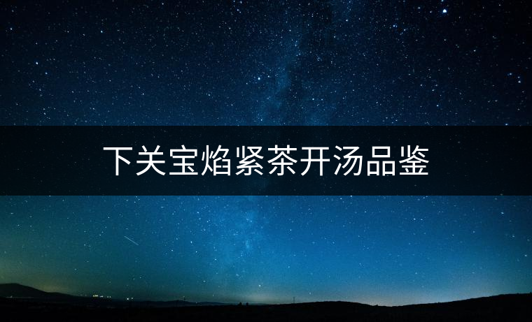 下關(guān)寶焰緊茶開(kāi)湯品鑒