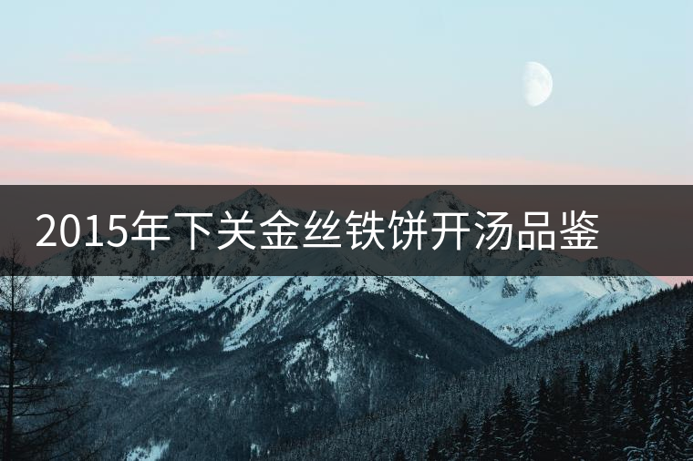 2015年下關(guān)金絲鐵餅開(kāi)湯品鑒：香氣高揚(yáng)、滋味綿和