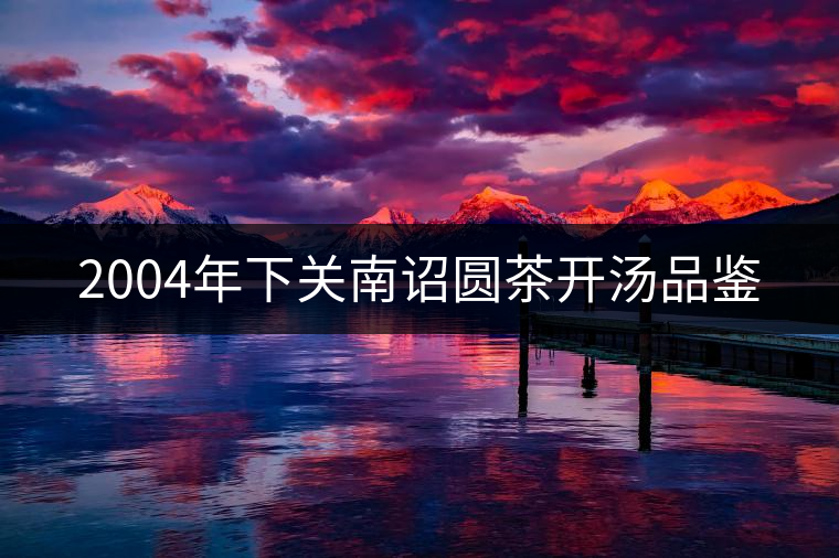 2004年下關南詔圓茶開湯品鑒 2004年下關南詔圓茶開湯品鑒