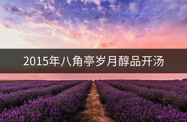 2015年八角亭歲月醇品開湯