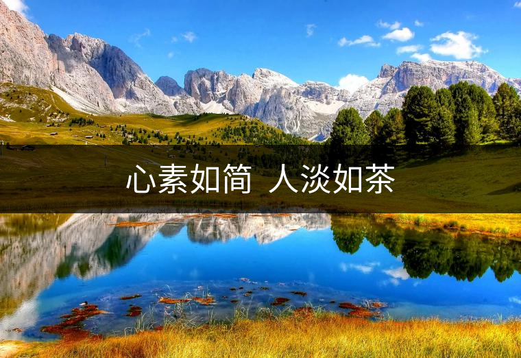 心素如簡  人淡如茶