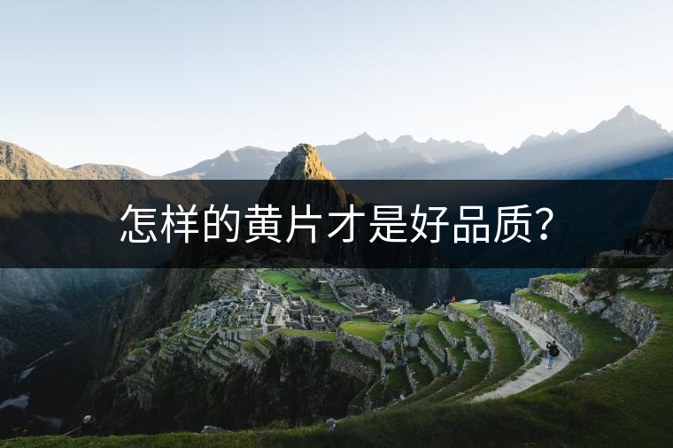 怎樣的黃片才是好品質(zhì)？