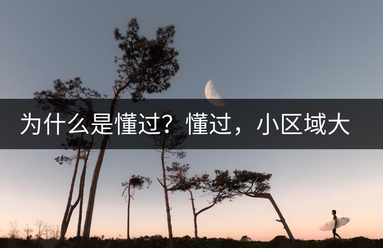 為什么是懂過？懂過，小區(qū)域大智慧