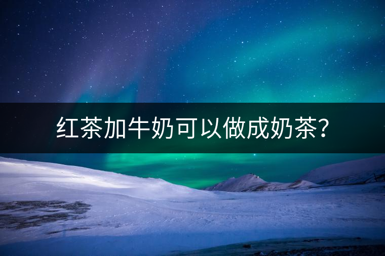 紅茶加牛奶可以做成奶茶？